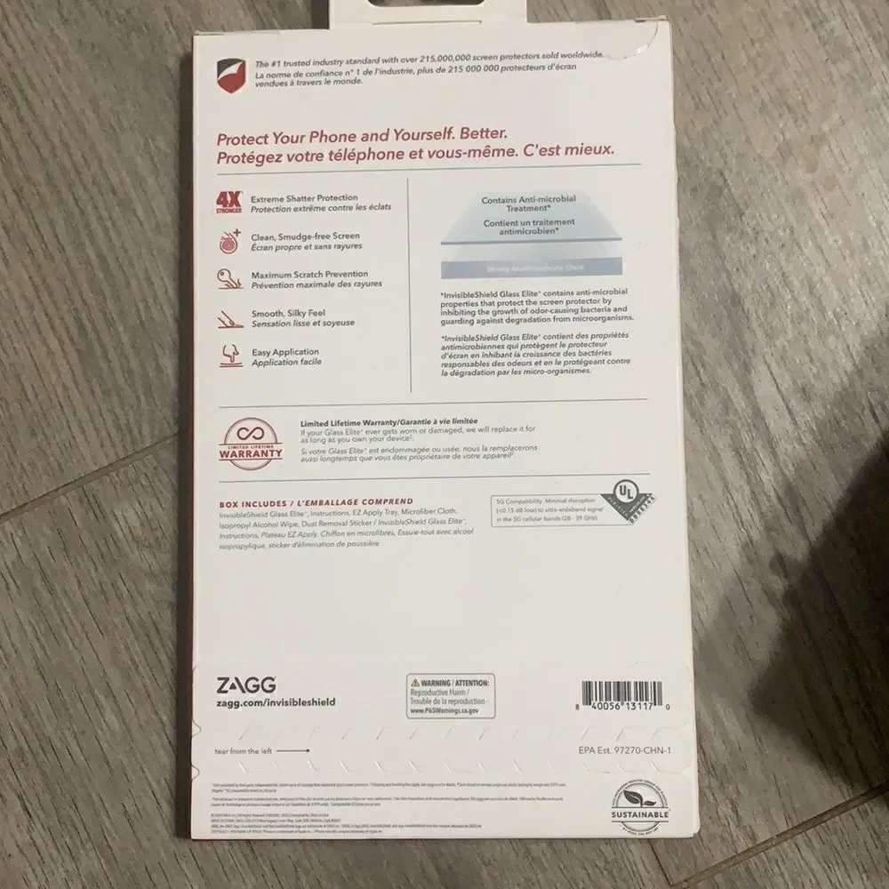 Invisible SHIELD glass elite protection glass. New